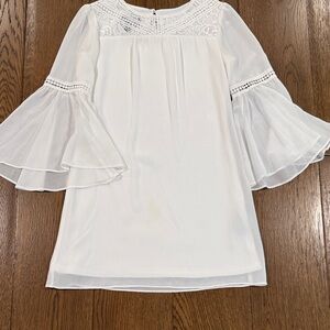 Chic White Lace Kids Blouse